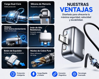 Adaptador USB-C Inteligente 140W con Corte Automático
