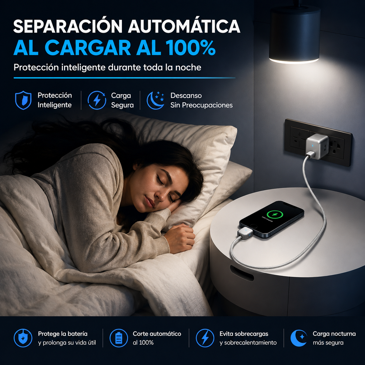 Adaptador USB-C Inteligente 140W con Corte Automático